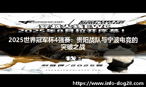 2025世界冠军杯4强赛：贵阳战队与宁波电竞的突破之战